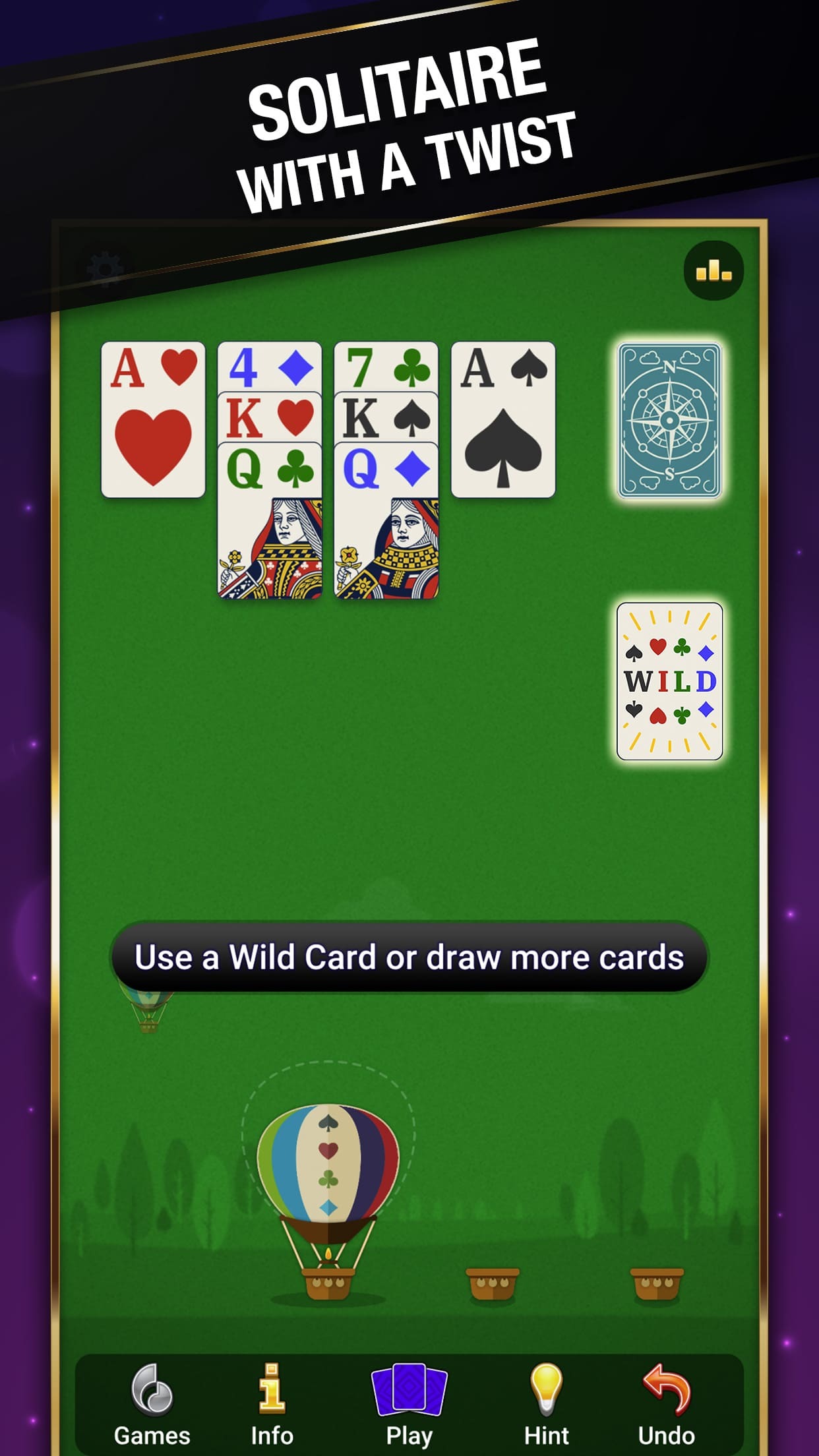 Solitaire / Play Aces Up Solitaire